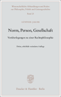 Norm, Person, Gesellschaft