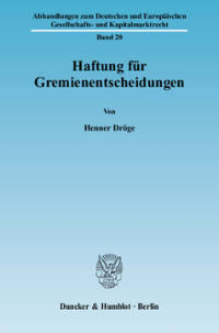 Haftung für Gremienentscheidungen