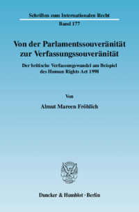 Von der Parlamentssouveränität zur Verfassungssouveränität
