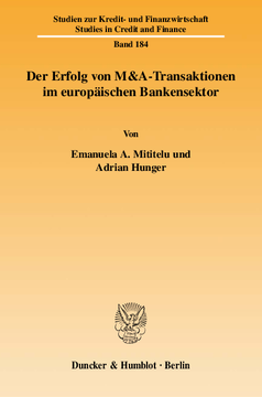 Der Erfolg von M&A-Transaktionen im europäischen Bankensektor