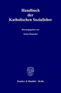 Handbuch der Katholischen Soziallehre Handbuch der Katholischen Soziallehre