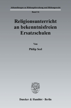 Religionsunterricht an bekenntnisfreien Ersatzschulen Religionsunterricht an bekenntnisfreien Ersatzschulen