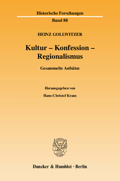 Kultur - Konfession - Regionalismus Kultur - Konfession - Regionalismus