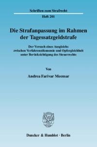 Die Strafanpassung im Rahmen der Tagessatzgeldstrafe