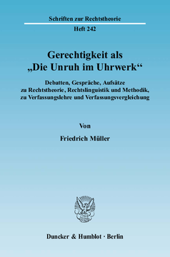Gerechtigkeit als »Die Unruh im Uhrwerk« Gerechtigkeit als »Die Unruh im Uhrwerk«