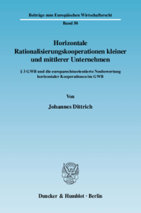 Horizontale Rationalisierungskooperationen kleiner und mittlerer Unternehmen
