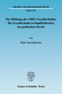 Die Haftung der OHG-Gesellschafter für Gesellschaftsverbindlichkeiten im polnischen Recht