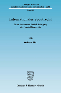 Internationales Sportrecht