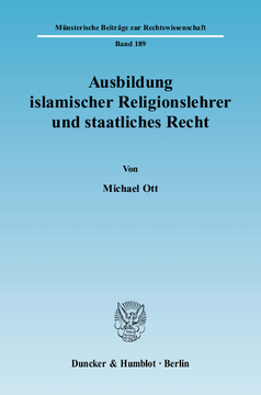 Ausbildung islamischer Religionslehrer und staatliches Recht