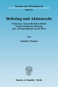Delisting und Aktienrecht
