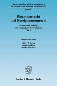 Eigentumsrecht und Enteignungsunrecht