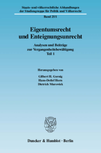 Eigentumsrecht und Enteignungsunrecht