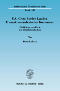 U.S.-Cross-Border-Leasing-Transaktionen deutscher Kommunen