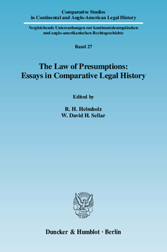 The Law of Presumptions: Essays in Comparative Legal History