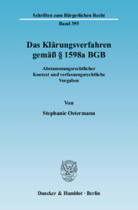 Das Klärungsverfahren gemäß § 1598a BGB