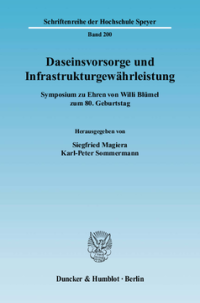 Daseinsvorsorge und Infrastrukturgewährleistung