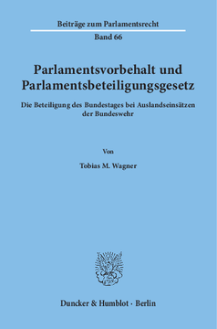 Parlamentsvorbehalt und Parlamentsbeteiligungsgesetz