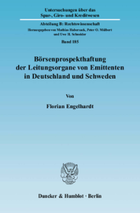 Börsenprospekthaftung der Leitungsorgane von Emittenten in Deutschland und Schweden
