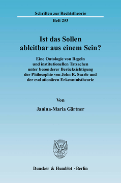 Ist das Sollen ableitbar aus einem Sein? Ist das Sollen ableitbar aus einem Sein?