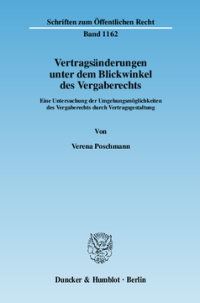 Vertragsänderungen unter dem Blickwinkel des Vergaberechts