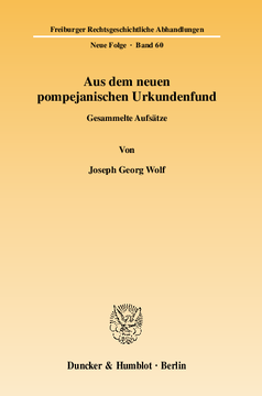 Aus dem neuen pompejanischen Urkundenfund Aus dem neuen pompejanischen Urkundenfund