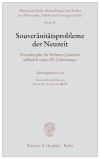 Souveränitätsprobleme der Neuzeit