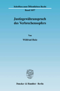 Justizgewähranspruch des Verbrechensopfers
