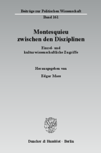 Montesquieu zwischen den Disziplinen
