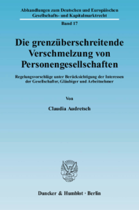 Die grenzüberschreitende Verschmelzung von Personengesellschaften