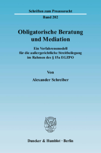 Obligatorische Beratung und Mediation