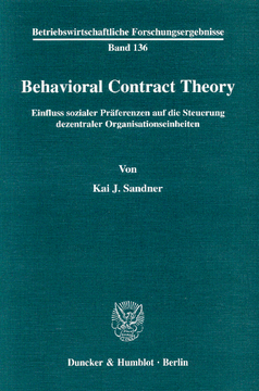 Behavioral Contract Theory