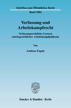 Verfassung und Arbeitskampfrecht Verfassung und Arbeitskampfrecht