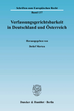 Verfassungsgerichtsbarkeit in Deutschland und Österreich