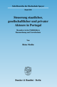 Steuerung staatlicher, gesellschaftlicher und privater Akteure in Portugal
