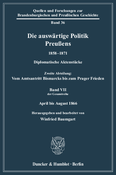 Die auswärtige Politik Preußens 1858–1871