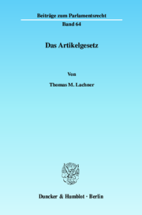 Das Artikelgesetz