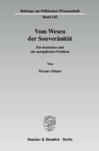 Vom Wesen der Souveränität