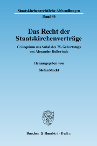 Das Recht der Staatskirchenverträge