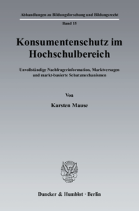Konsumentenschutz im Hochschulbereich