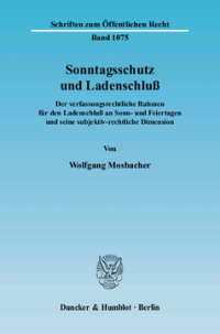 Sonntagsschutz und Ladenschluß