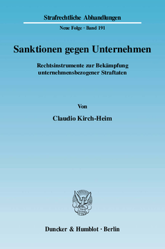 Sanktionen gegen Unternehmen Sanktionen gegen Unternehmen
