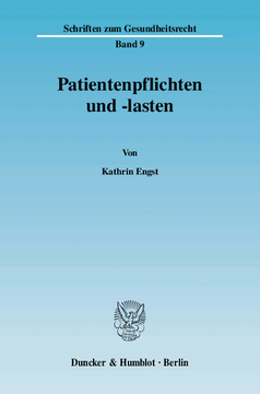 Patientenpflichten und -lasten Patientenpflichten und -lasten