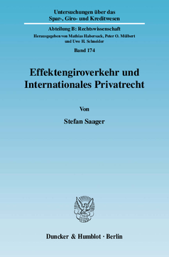 Effektengiroverkehr und Internationales Privatrecht