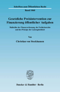 Gesetzliche Preisintervention zur Finanzierung öffentlicher Aufgaben