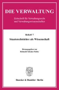 Staatsrechtslehre als Wissenschaft