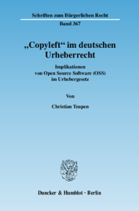 »Copyleft« im deutschen Urheberrecht