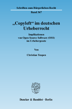 »Copyleft« im deutschen Urheberrecht