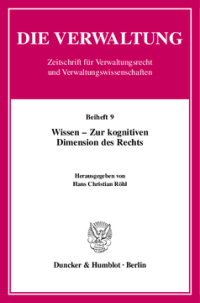 Wissen – Zur kognitiven Dimension des Rechts