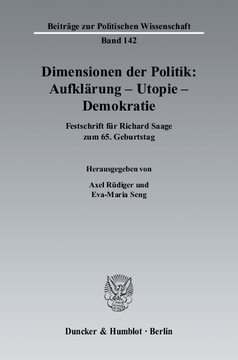 Dimensionen der Politik: Aufklärung – Utopie – Demokratie