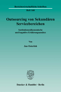 Outsourcing von Sekundären Servicebereichen